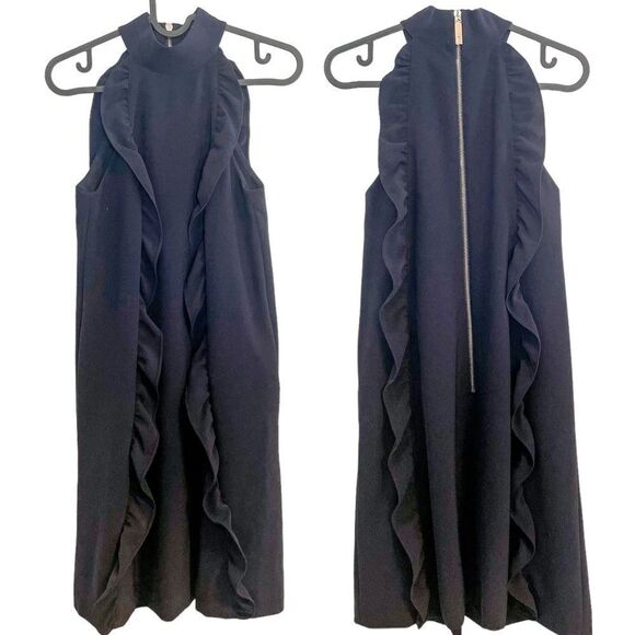 Ted Baker Torriya Ruffle Tunic Mini Dress Navy - Picture 7 of 7